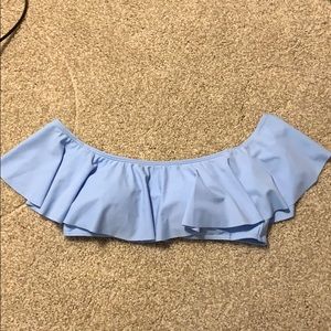 Off the shoulder- ruffle swim top